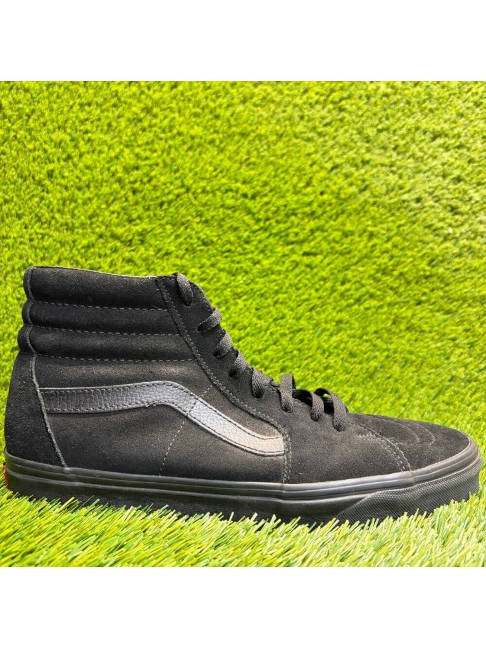 Vans Sk8-Hi Mens Size 11 Black Gum Athletic Suede Skateboard Shoes Sneakers